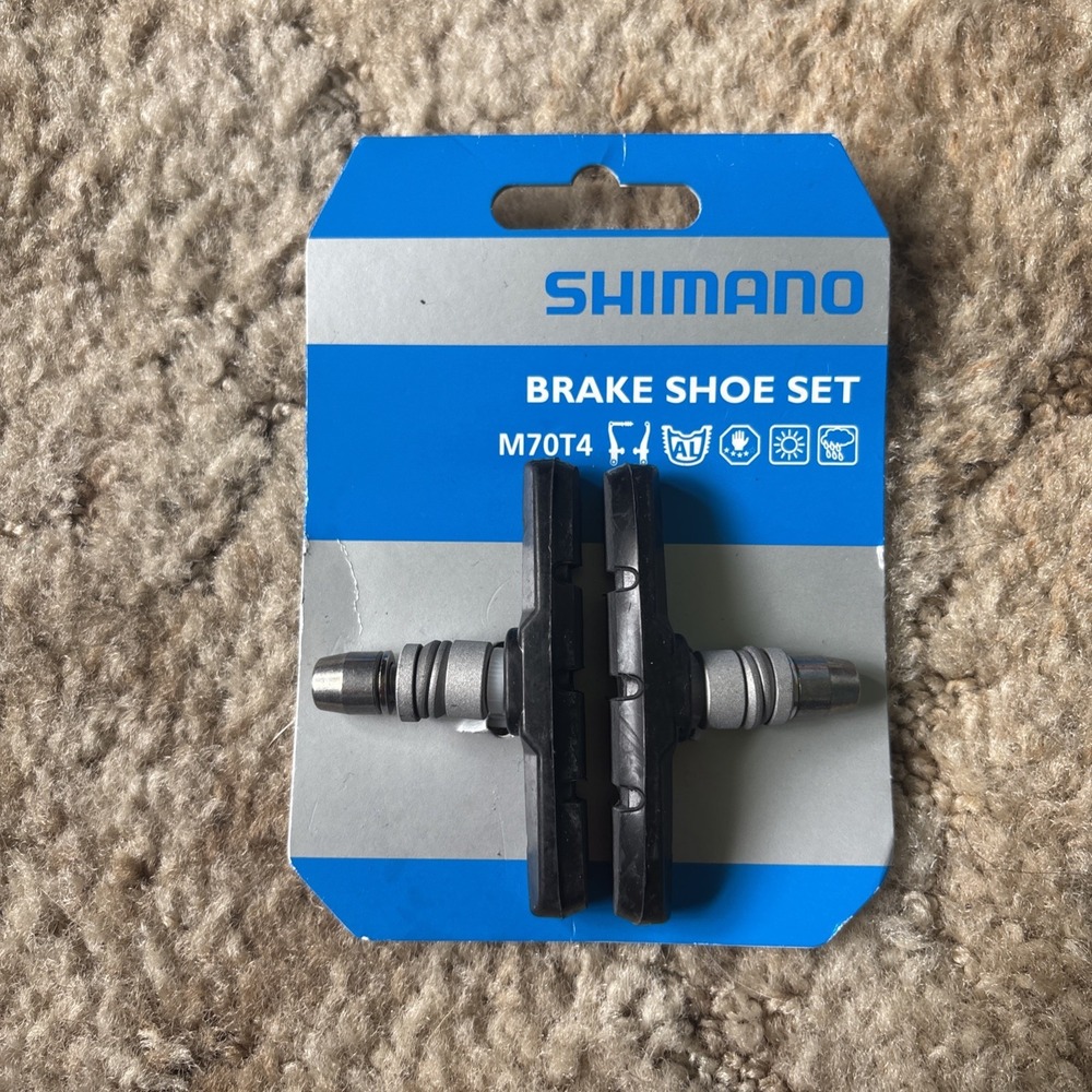 Shimano M70T4 V-Brake Shoe Set 1 Pair Threaded Post Rim Brake Pads New